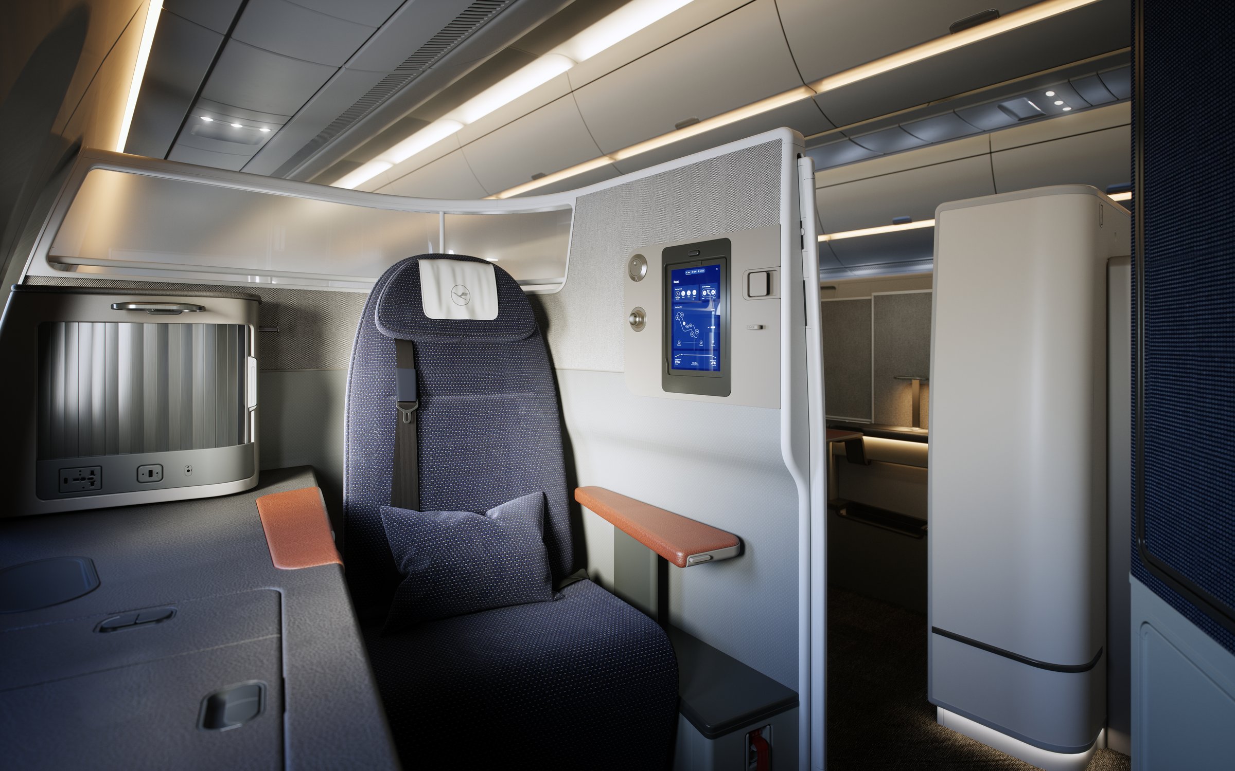 Cabin seat CGI — colour graded