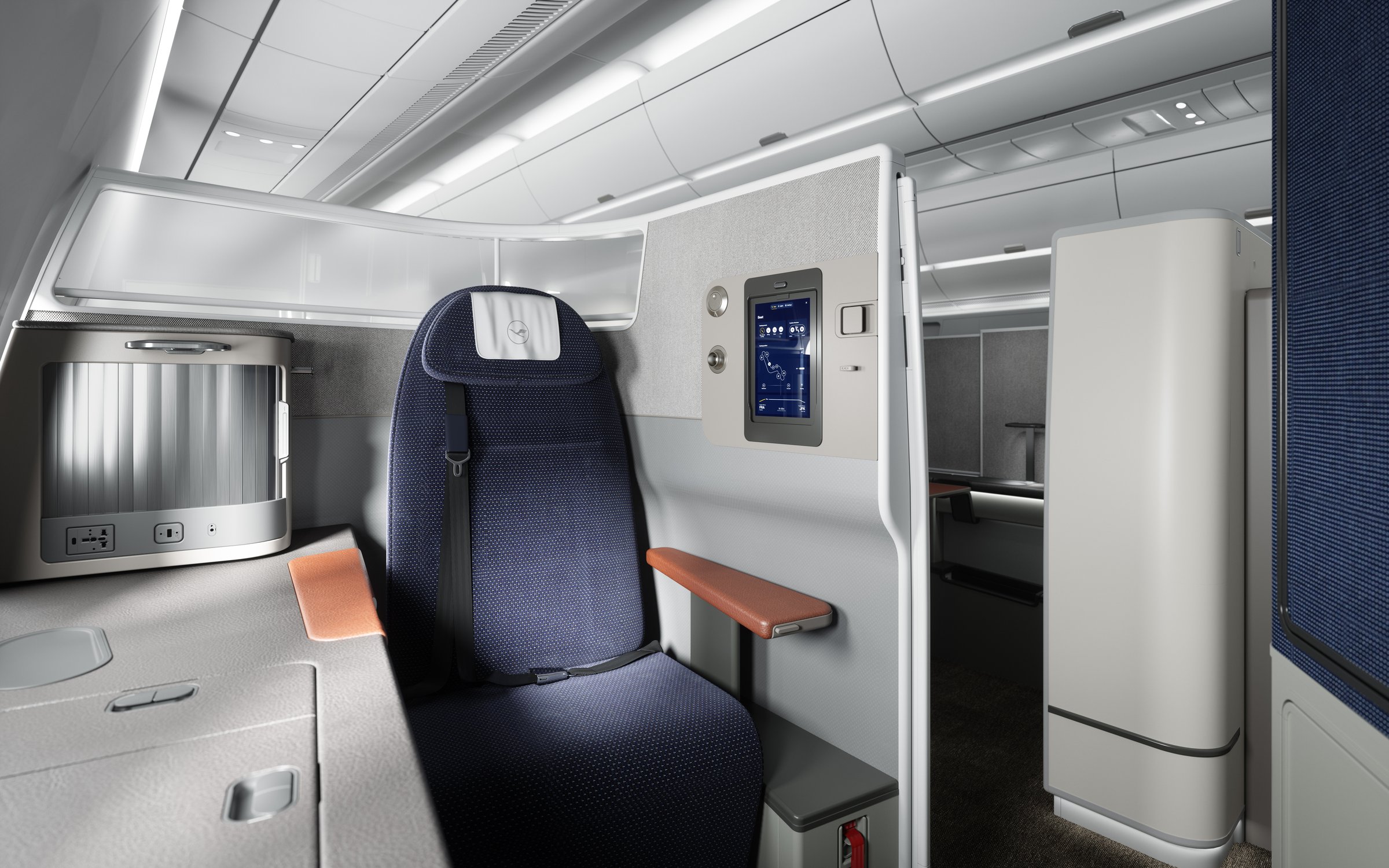 Cabin seat CGI — neutral render