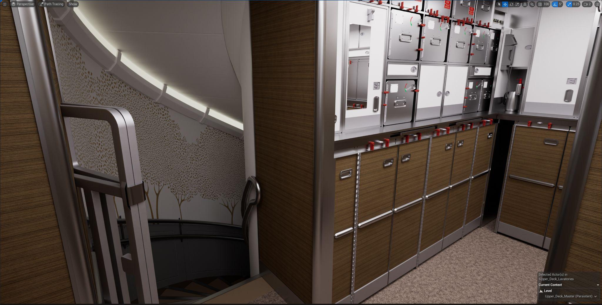 Emirates A380 interior reconstruction