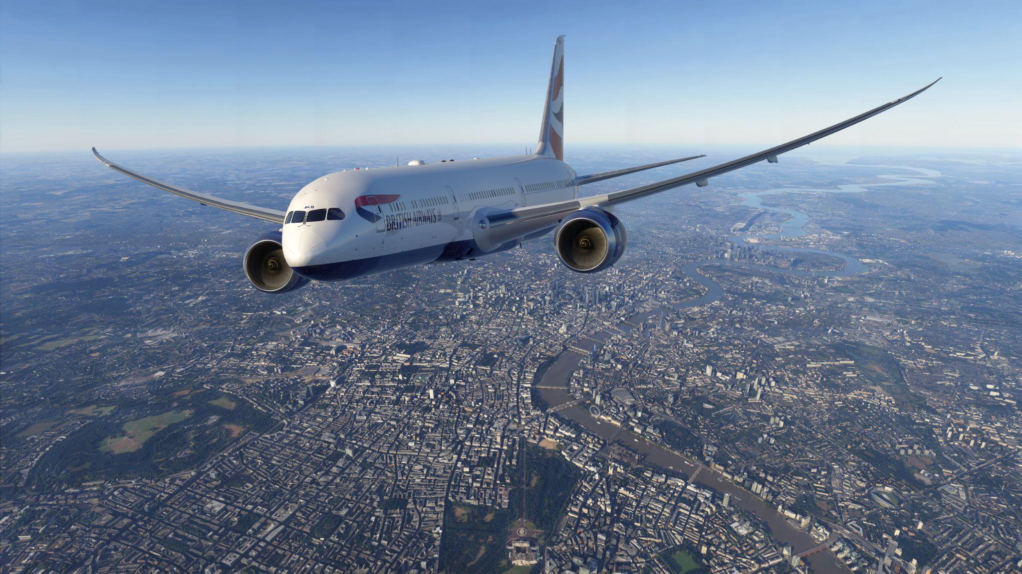 British Airways 787 over London