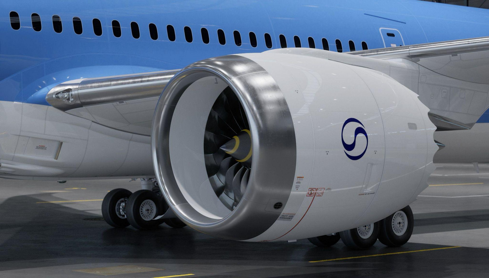 Korean Air engine detail